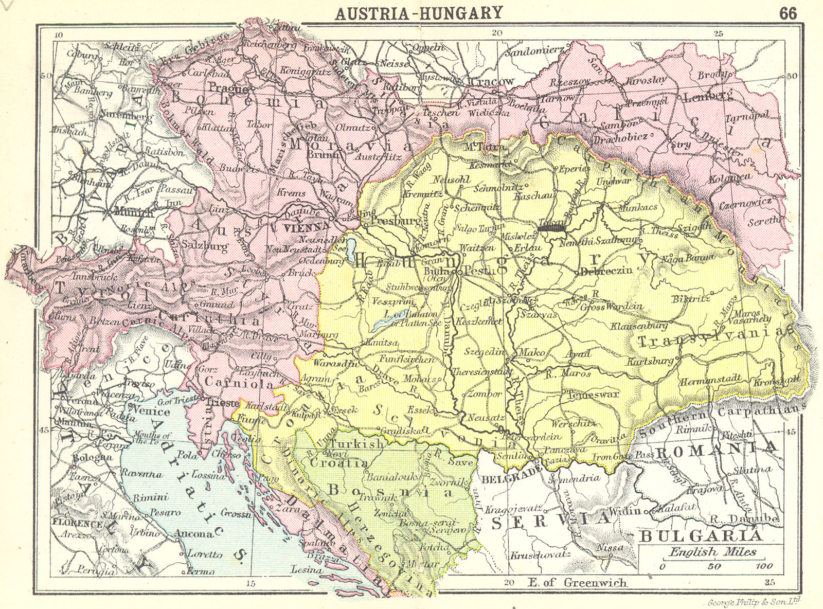 AUSTRIA-HUNGARY. Austria-Hungary; Small map 1912 old antique plan chart